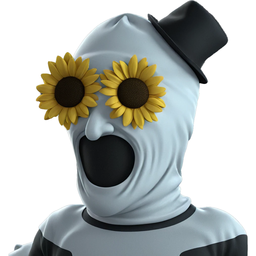 smiling with a sunflower hat emoji