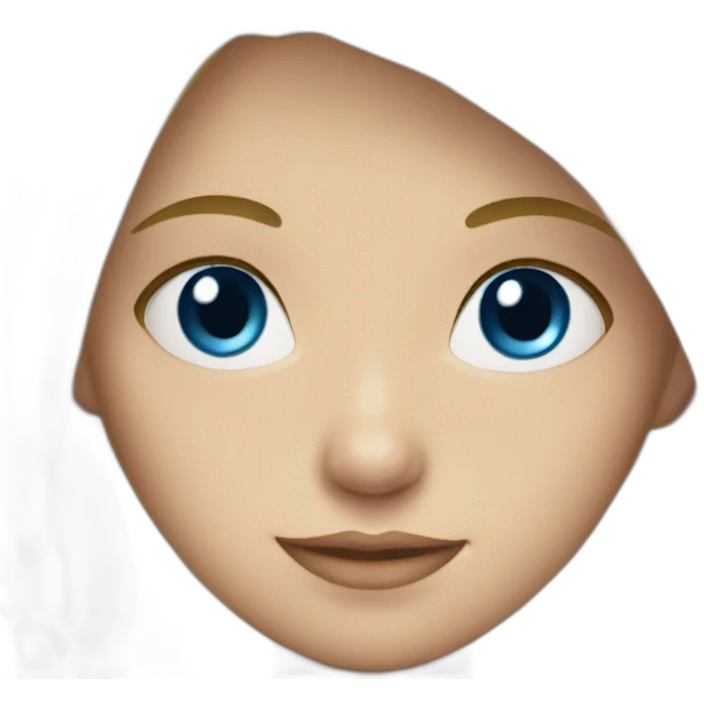 young blonde girl with blue eyes emoji