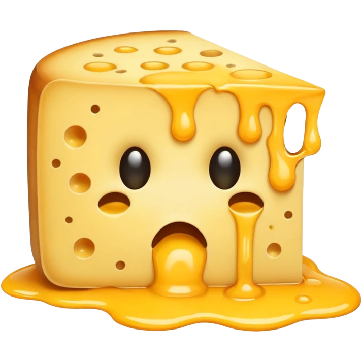 Crying cheese emoji