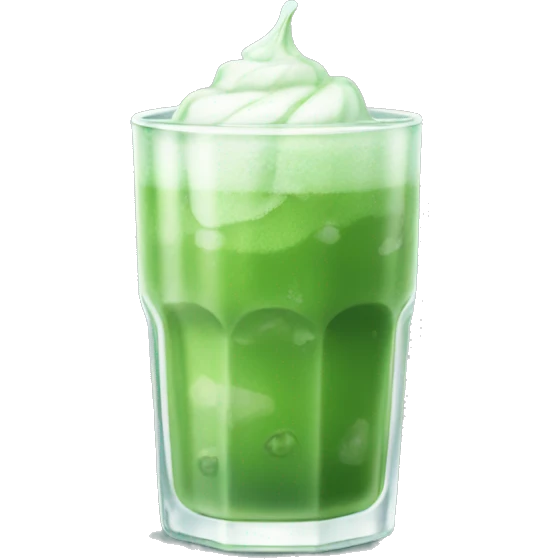 Glass of Iced matcha  emoji