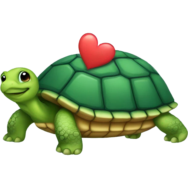 Turtle in love emoji