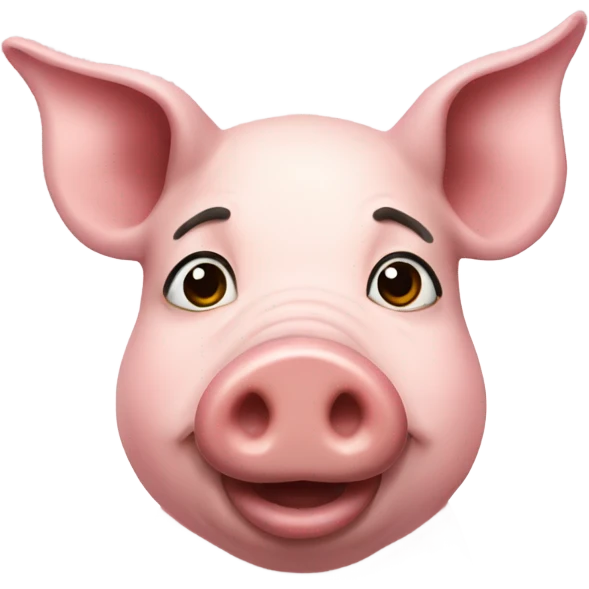 pig with a masc on her face emoji