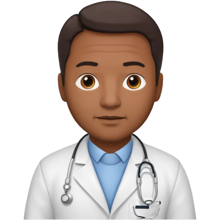 male obstetrician middle age darker skin emoji