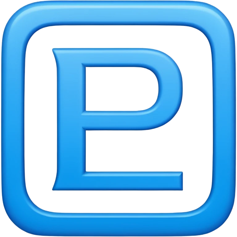 create capital letter  "FO" INSIDE THE BLUE COLOR SQUARE shape emoji