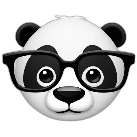 Panda glasses emoji