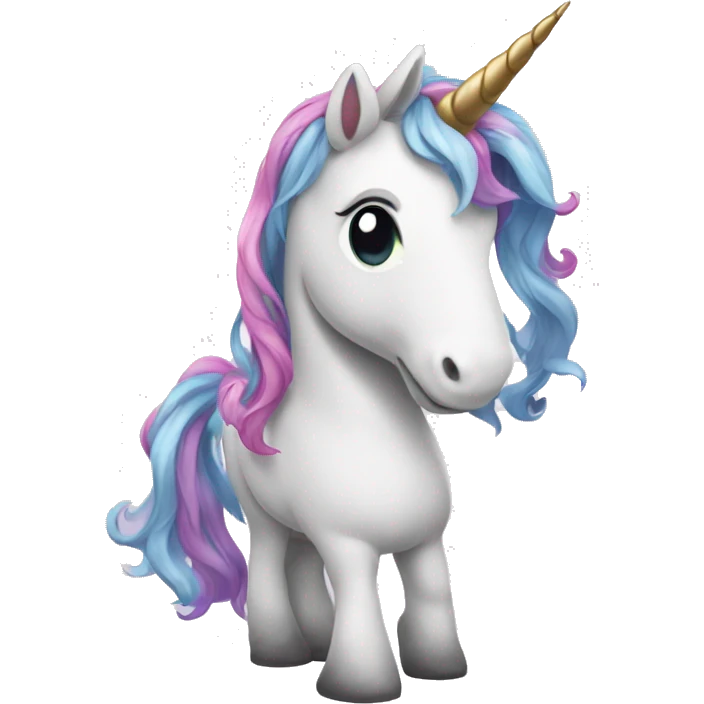 Unicorn wearing dress emoji