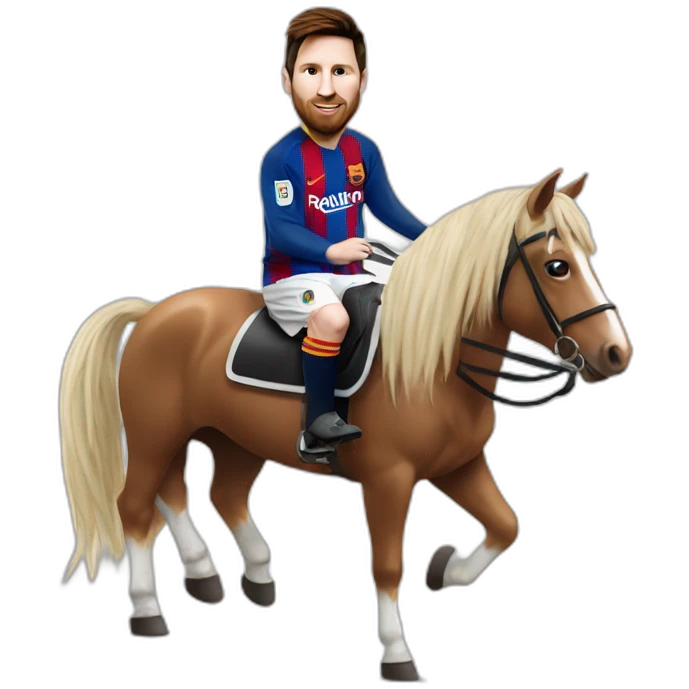 Messi sur un cheval emoji