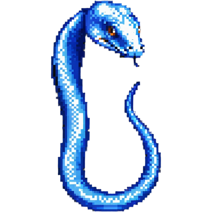 Python logo with a single blue snake in the shape of the letter P emoji