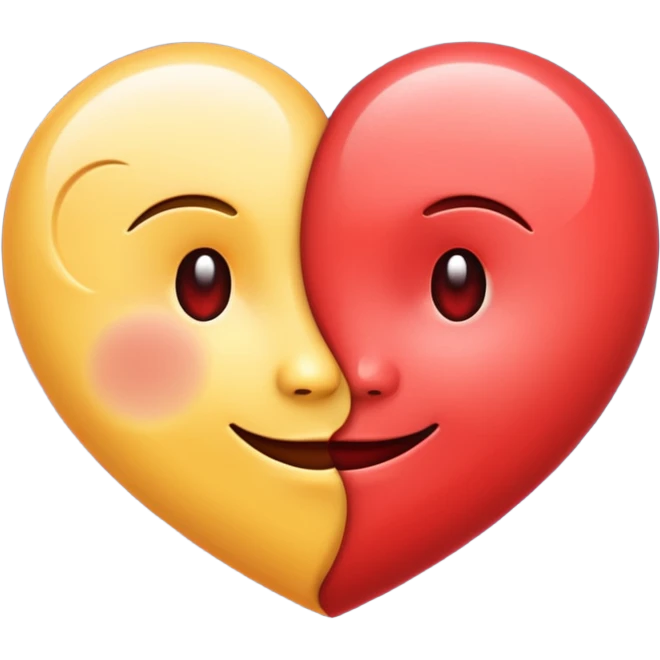Heart and moon emoji emoji