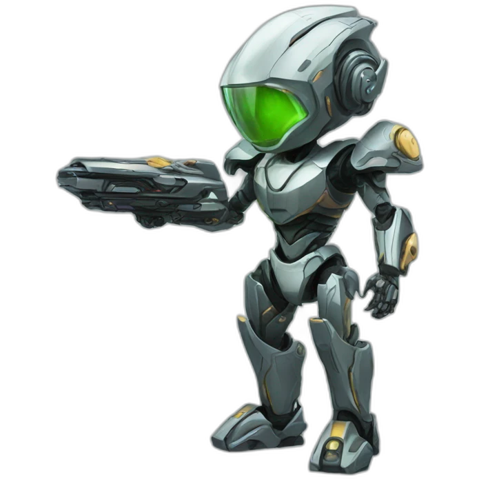 Cyber futuristic elf robot emoji