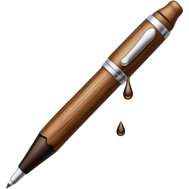 reed pen with ink drop emoji