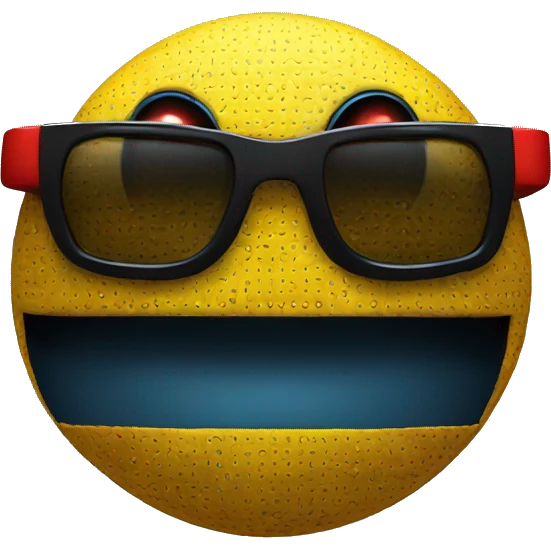 pac man with shades emoji