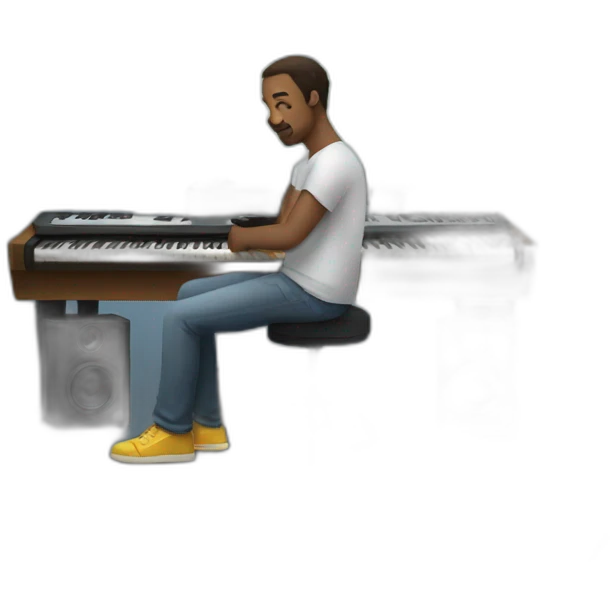 guy sitting in a music studio emoji