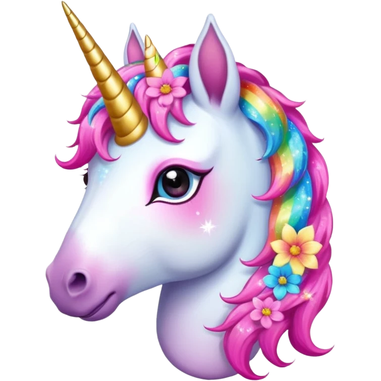 unicorn face with accessories emoji