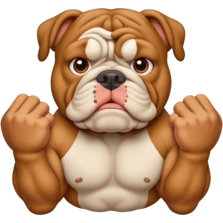 BULLDOG WITH STRONG HAND  emoji