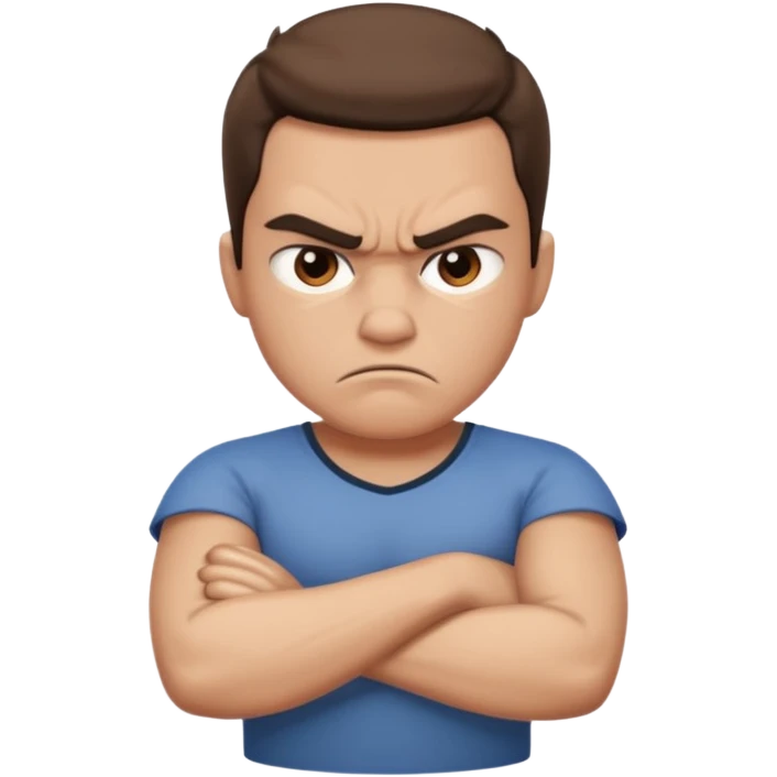 arms crossed mad emoji