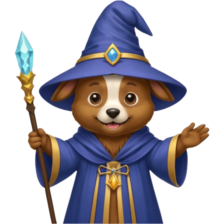 Dog wizard emoji