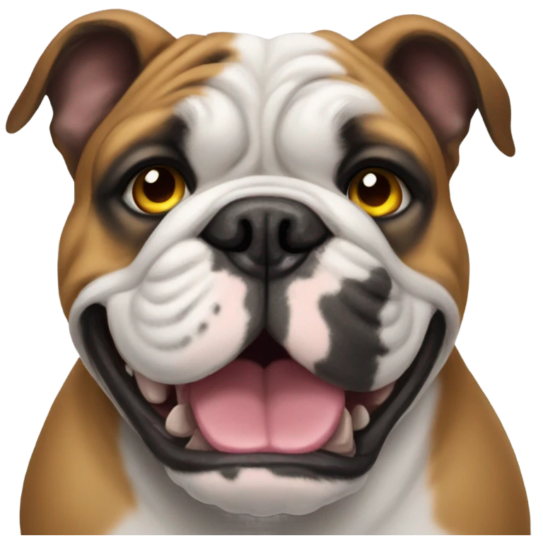 Bulldog colours like panda emoji