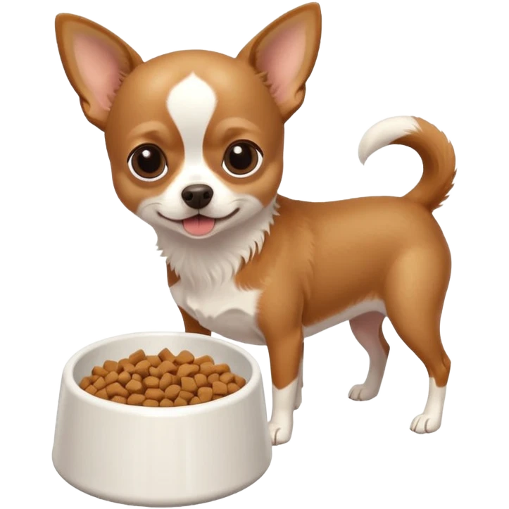 Chihuahua dog food room isometric emoji