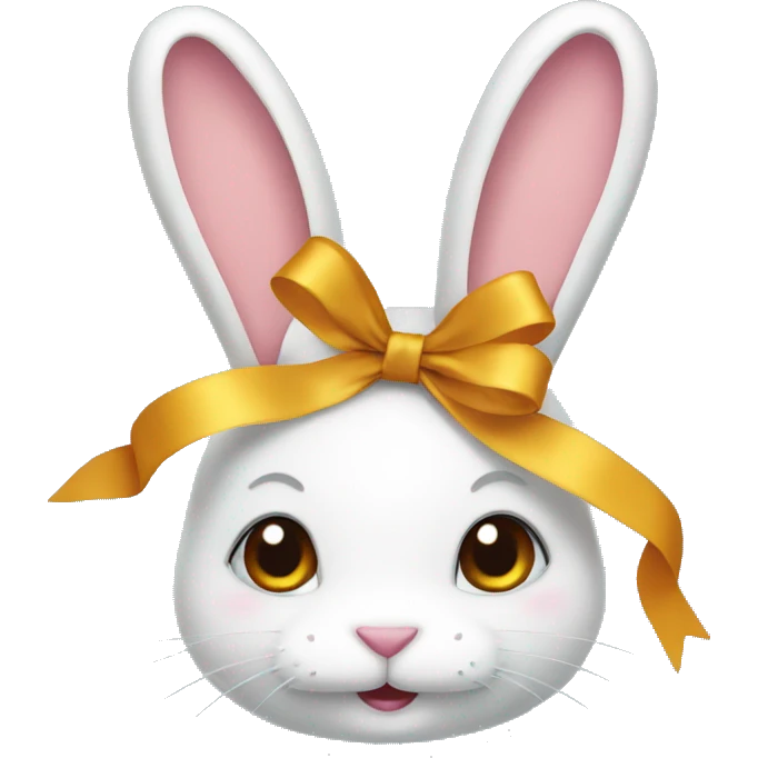 Bunny with ribbon on head emoji