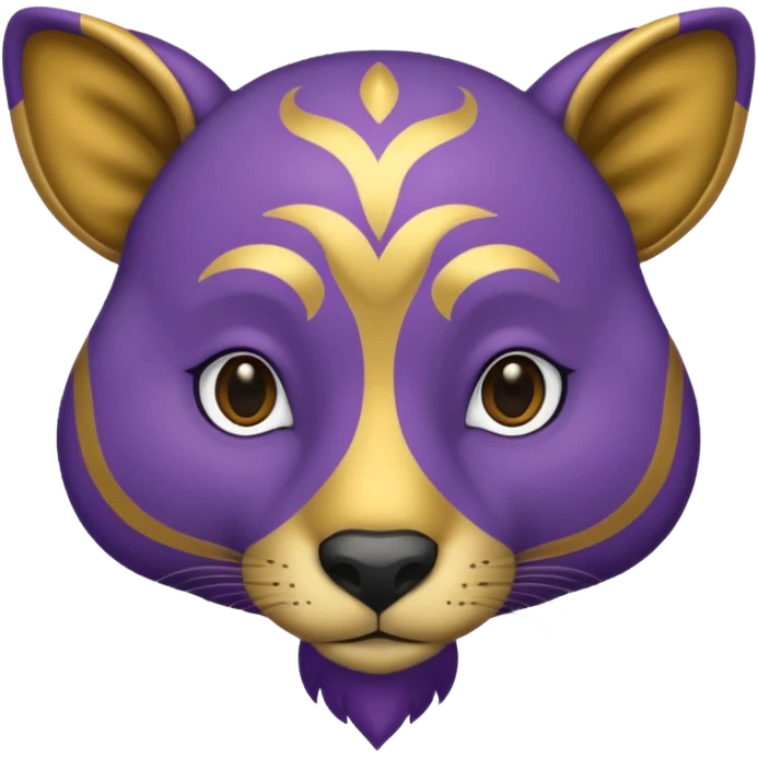 The sha animal that represents the god Sutekh/Set in ancient egyptian mythology, themed purple and gold, but male anthropomorphic emoji