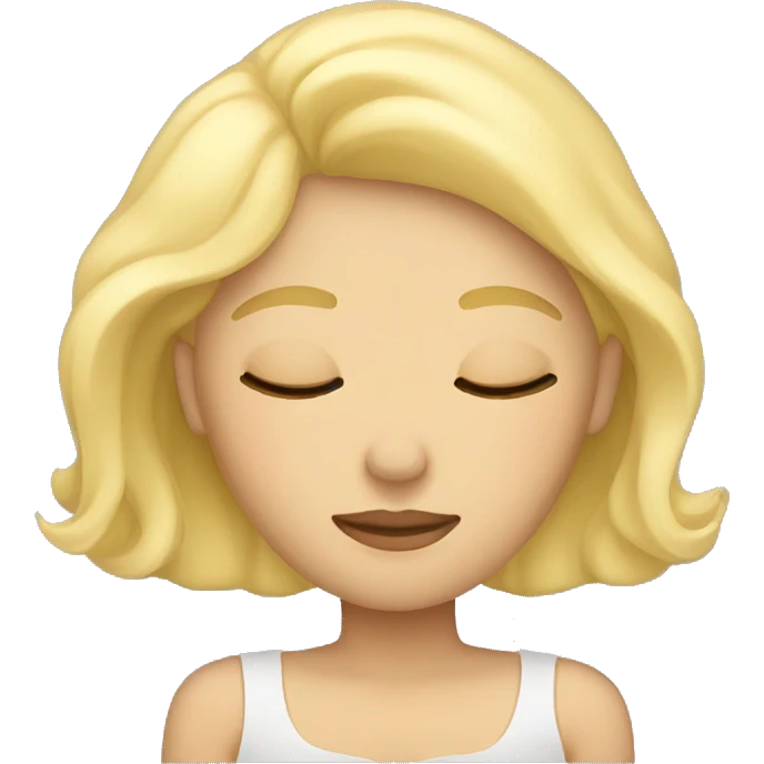 Sleeping blonde woman emoji