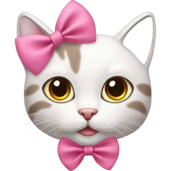 Cat with pink bows  emoji