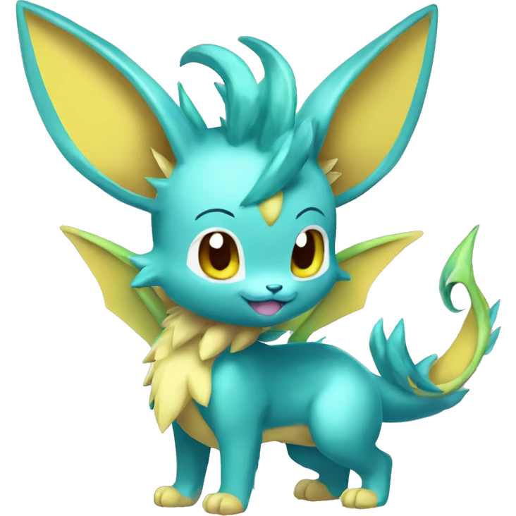 Shiny-Eeveelution-Cute-Dragon-Pokémon-fusion full body emoji
