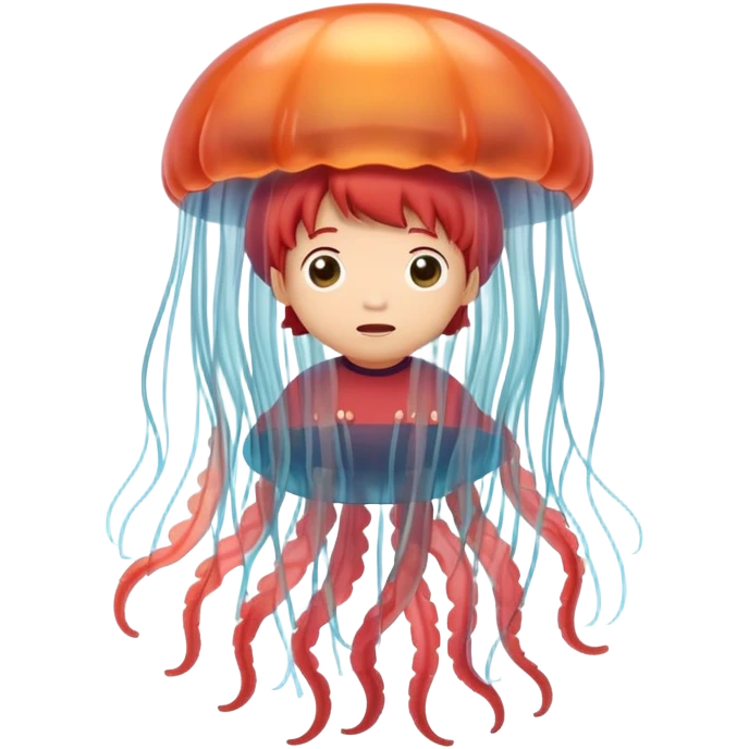 Ponyo on jellyfish emoji