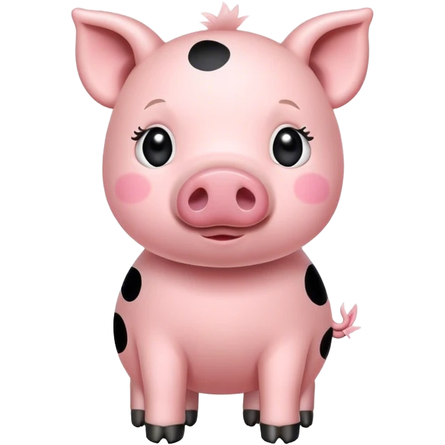 Pink pig with spots  emoji