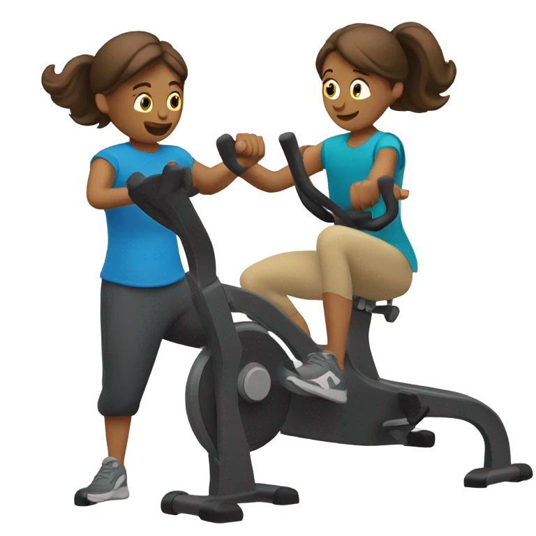 Two people exercising emoji