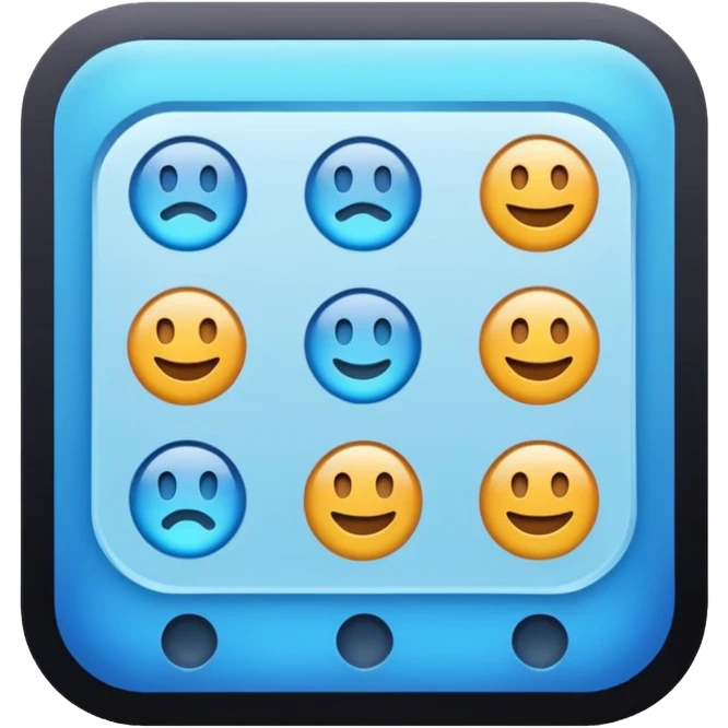 app interface window with drag-and-drop elements emoji