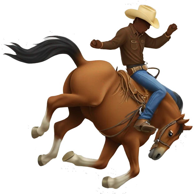 Rodeo bucking horse emoji
