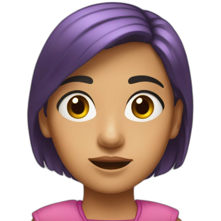 Niña tapadose la cara emoji