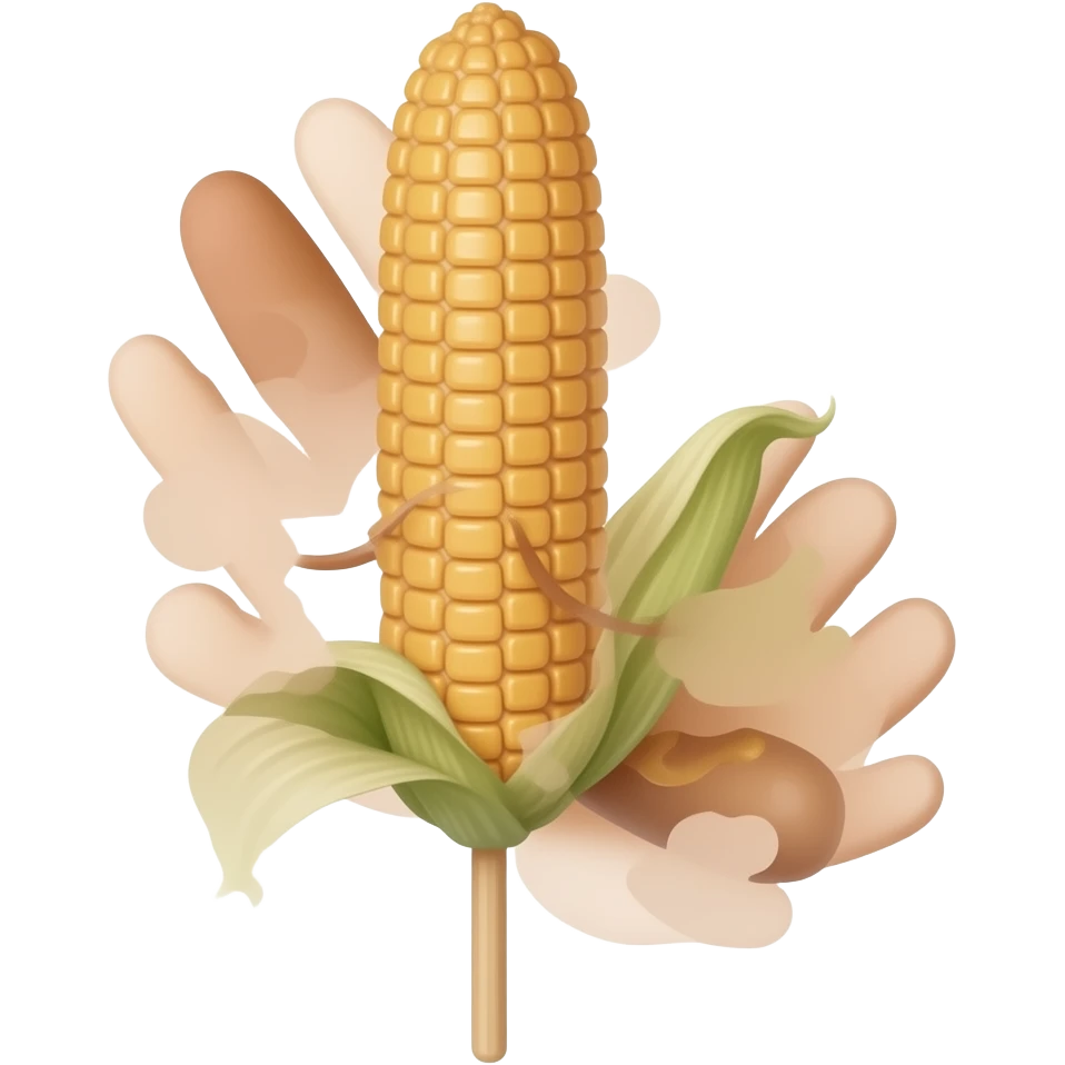 corn dog on a stick without a face emoji