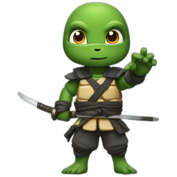 turtel ninja gesturing no emoji
