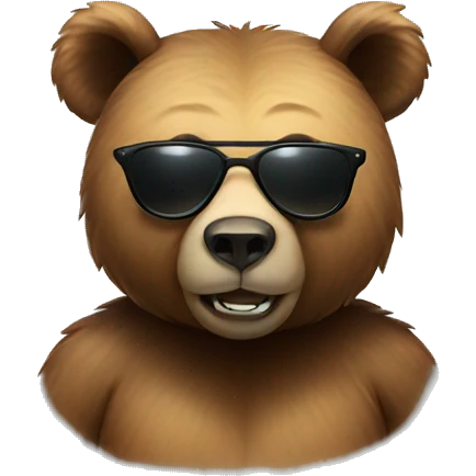 Bear with sunglasses emoji