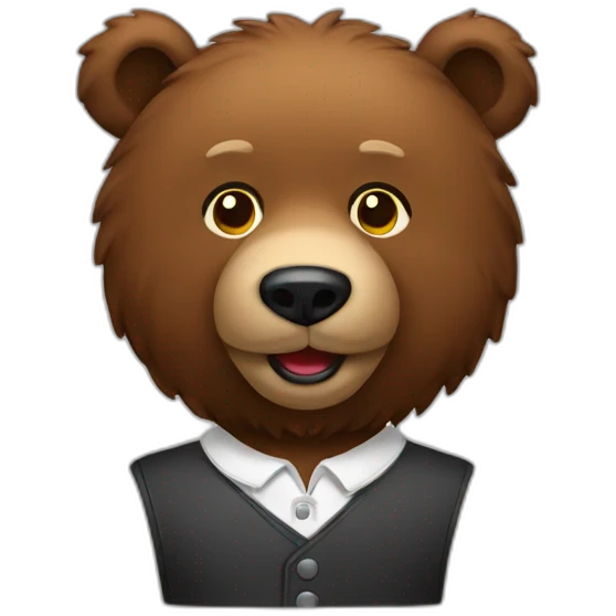 Bartender's brown bear emoji