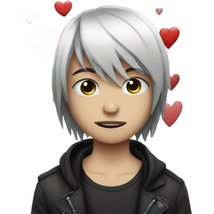 emo with a love heart emoji