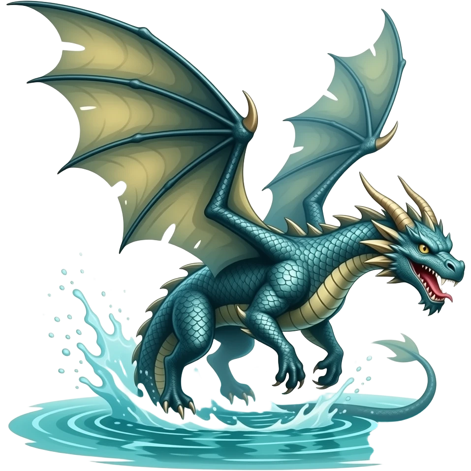 Dragon come out of the sea emoji