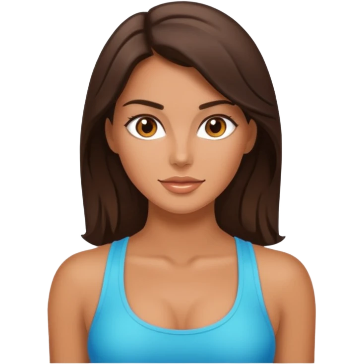 fitness pretty brunette woman emoji