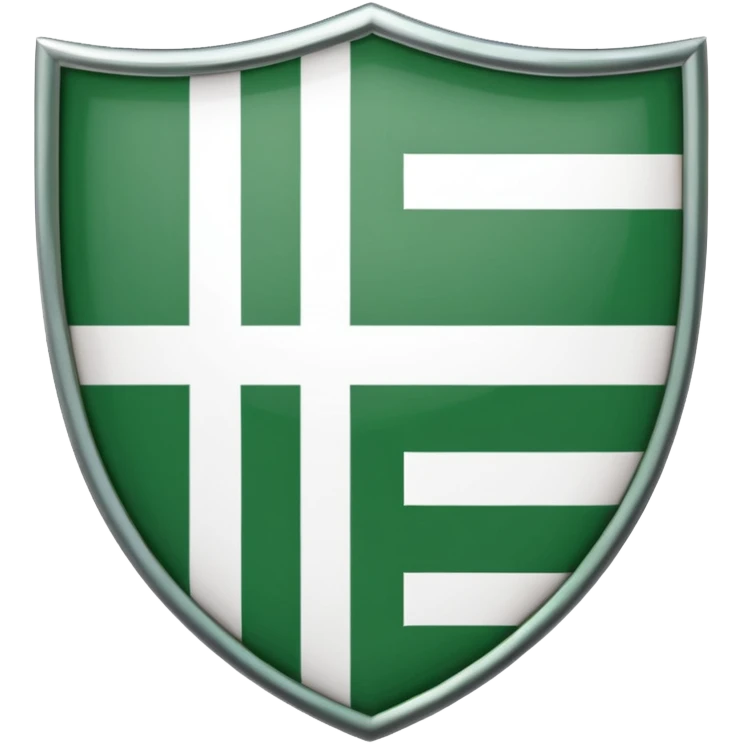 Use Swedish football club Hammarby IF shield white and green stripes flag with H I F in yellow lettersand emoji