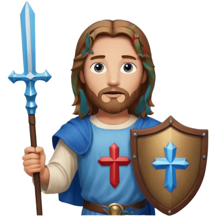 иисус с щитом  emoji