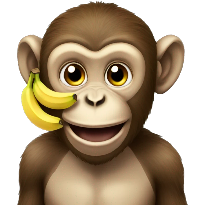 Monkey eat banana emoji