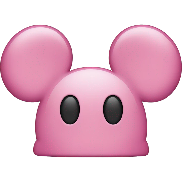 Pink mickey mouse ears emoji