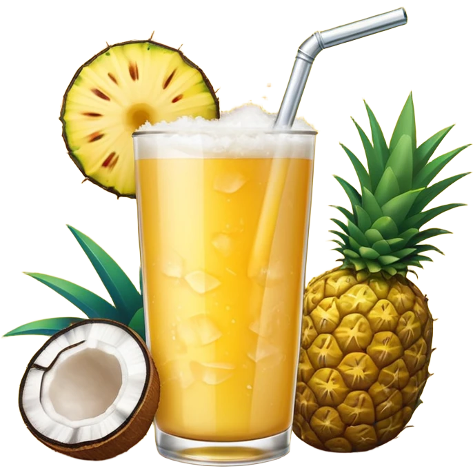 energy drink coconut and pinaple emoji