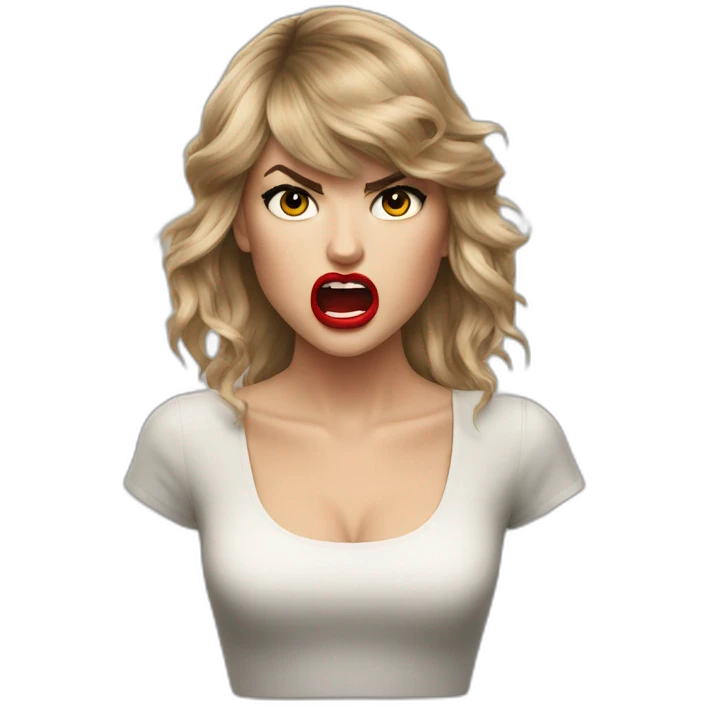 Taylor Swift red angry emoji