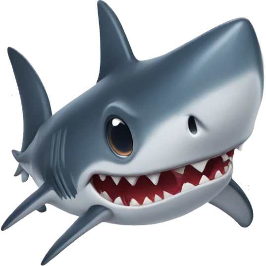 Shark in volcano emoji