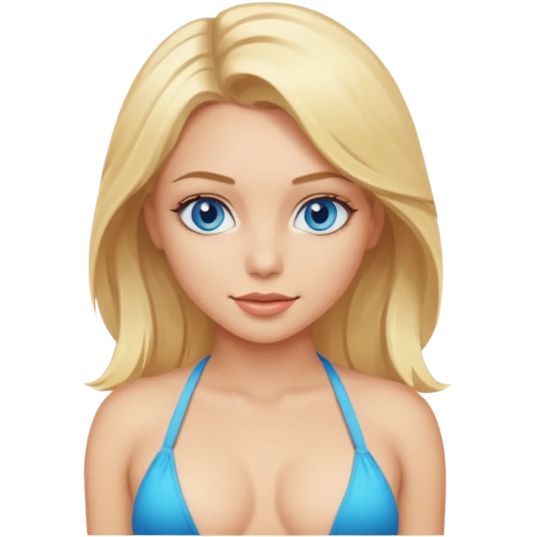 A sexy girl wiht blond Hair and a Bikini  emoji