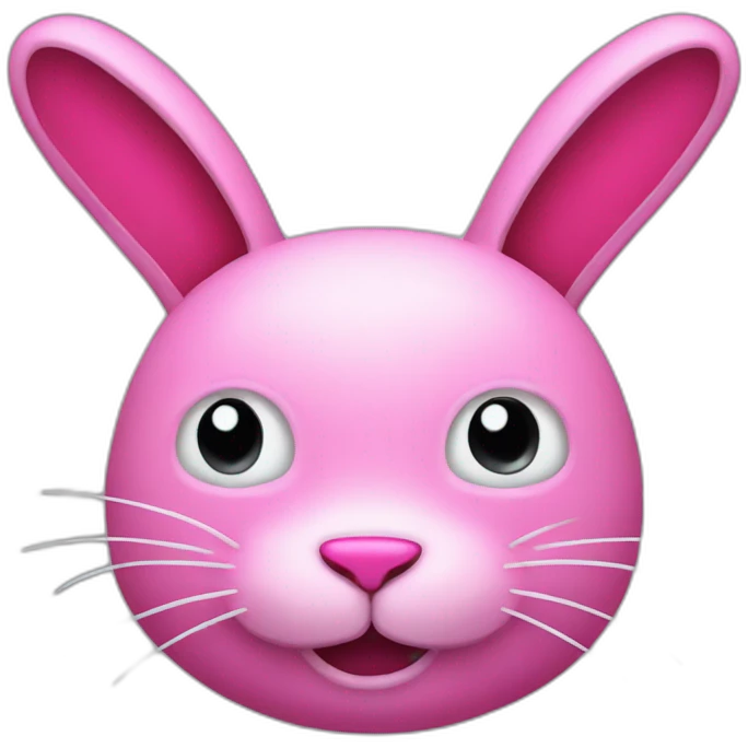 Evil pixel pink rabbit emoji